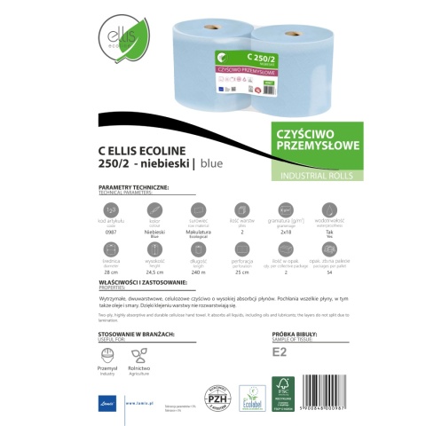 Czyściwo Przemysłowe LAMIX Ellis ECOLINE 250/2 NIEBIESKIE 2 szt.