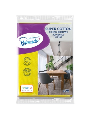 Kolorado Ścierki Uniwersalne do Sprzątania SUPERCOTTON 25 szt.