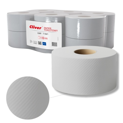 Papier Toaletowy LAMIX CLIVER T130/1 Szary 12 szt.