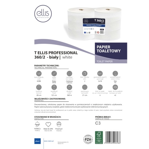 Papier toaletowy LAMIX Ellis Professional T360/2 6 szt.