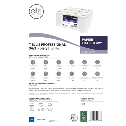 Papier toaletowy LAMIX Ellis Professional T36/3 24 szt.