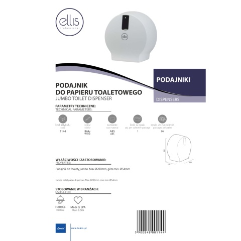 Podajnik do papieru toaletowego LAMIX Ellis Professional T JUMBO