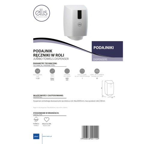 Podajnik do ręczników w roli LAMIX Ellis Professional JUMBO