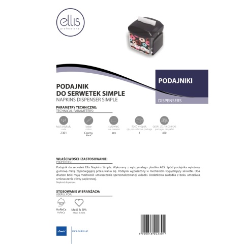 Podajnik do serwetek LAMIX Ellis Professional NAPKINS SIMPLE