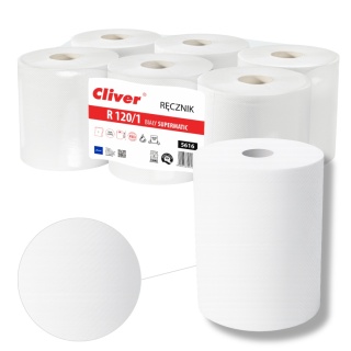Ręcznik papierowy LAMIX CLIVER SUPERMATIC R120/1 Biały 6 szt.