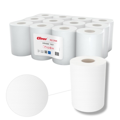 Ręcznik papierowy LAMIX CLIVER R65/1 Biały 12 szt.