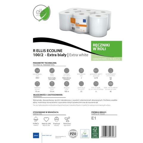 Ręcznik papierowy LAMIX Ellis ECOLINE R100/2 6 szt.