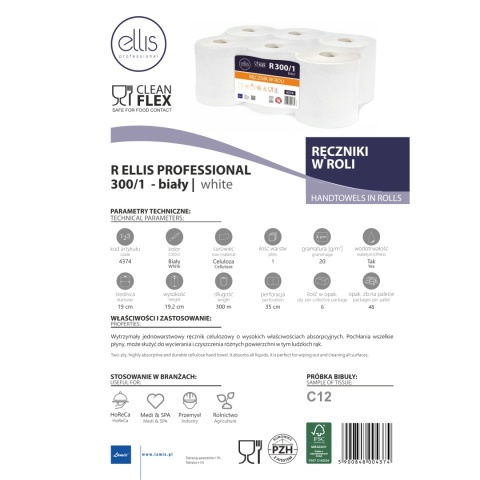 Ręcznik papierowy LAMIX Ellis Professional R300/1 6 szt. CLEANFLEX