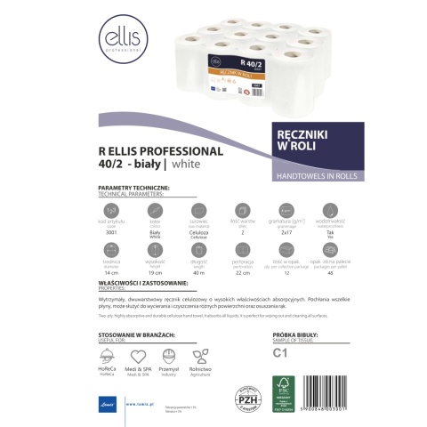 Ręcznik papierowy LAMIX Ellis Professional R40/2 12 szt.