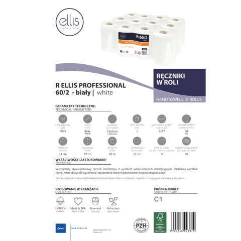 Ręcznik papierowy LAMIX Ellis Professional R60/2 12 szt.