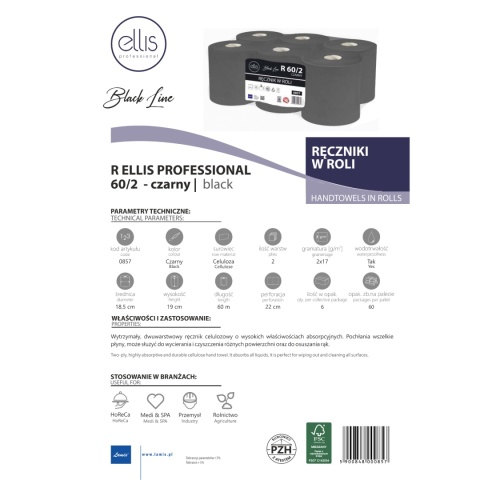 Ręcznik papierowy LAMIX Ellis Professional BLACKLINE 60/2 6 szt.