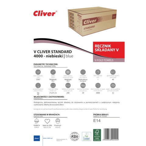 Ręcznik składany LAMIX CLIVER STANDARD V 4000 Niebieski