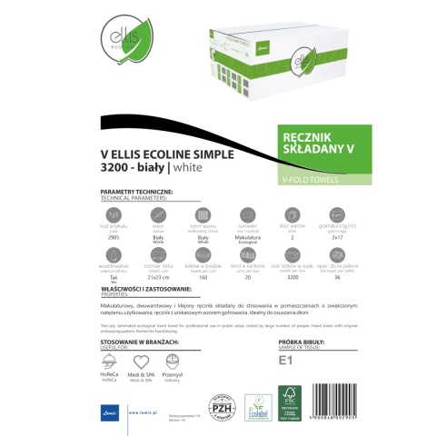 Ręcznik składany LAMIX Ellis Ecoline SIMPLE V 3200