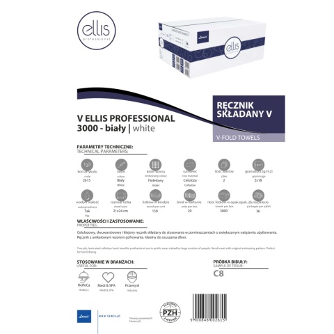 Ręcznik składany LAMIX Ellis Professional V 3000 FIOLETOWY