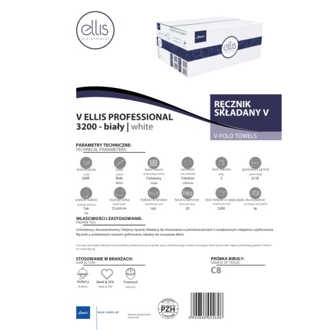 Ręcznik składany LAMIX Ellis Professional V 3200 FIOLETOWY