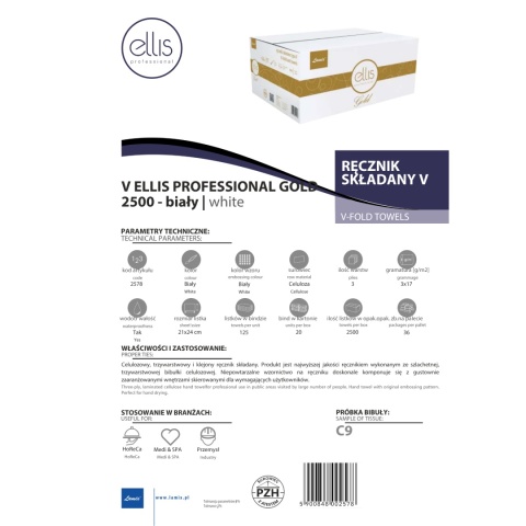 Ręcznik składany LAMIX Ellis Professional GOLD V 2500