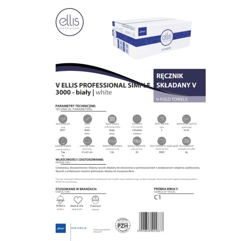 Ręcznik składany LAMIX Ellis Professional SIMPLE V 3000