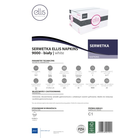 Serwetka LAMIX Ellis Professional NAPKINS 9000